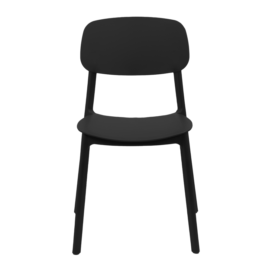 Silla apilable de plástico rígido 