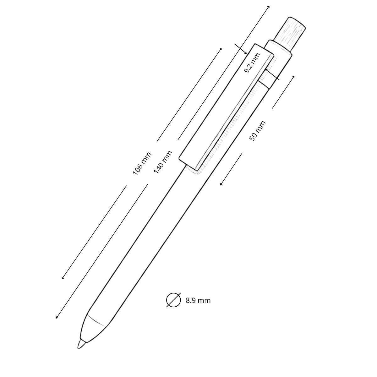 Bolígrafo retráctil BOMBAY