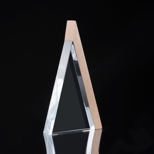 Trofeo Galvano de Madera y Cristal 